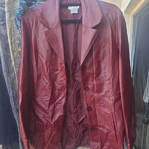 Tribeca Studio Leather Burgundy Jacket